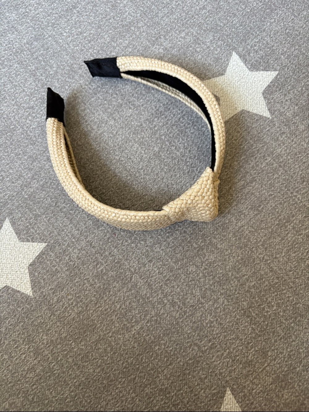 Francesca's Collections Cream Woven Knot Headband